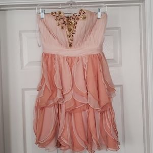 Forever Unique peach prom dress - size 6